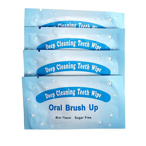 Mint-Flavored Oral Finger Wipes - Teeth Whitening Wipes, Oral Cleaning Wipe (100 Pcs)
