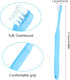 End Tuft Toothbrush, 4PCS Nylon Soft Bristle Tiny Small Tooth Brush, Hard to Reach Areas Dental Detail Cleaning for Adults-Around Crowns Bridges Implants