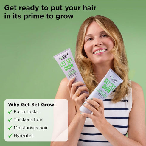 Noughty 97% Natural Get Set Grow Hair Thickening Conditioner, 250ml, Stimulate Roots and Promote Hair Growth