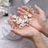 Latious Silver Flower Bride Wedding Hair Vine - Crystal Rhinestone Hair Jewelry for Women