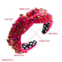 Women's Retro Knotted Hair Bands, Not Slippery Diamond Studded Headband, Solid Color Fabric Accessories
