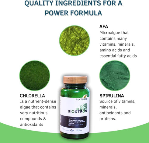 Bioxtron AFA Stem Cell Supplement Chewable Tablets, 60 Tablets - Joint Support & Muscle Pain Relief