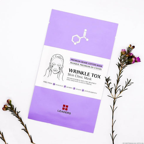 Wrinkle Tox Skin Clinic Mask - Adenosine-Infused Anti-Aging Facial Sheet for Fine Lines and Firmness (5 Sheets)
