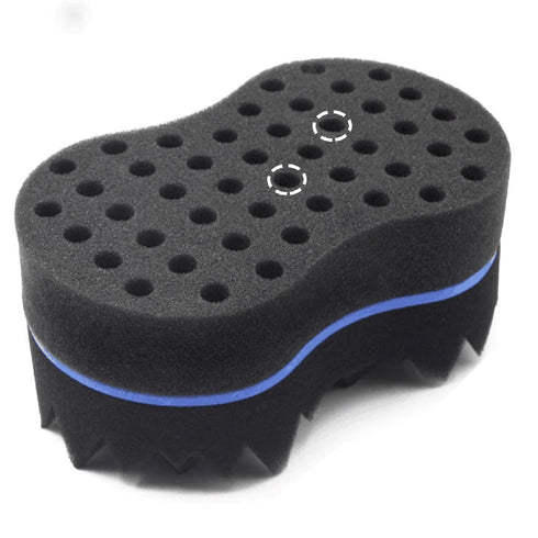 RioRand Hair Sponge Magic Barber Twist Curl Brush Sponge, Blue, 4.5 Inch (Pack of 1)