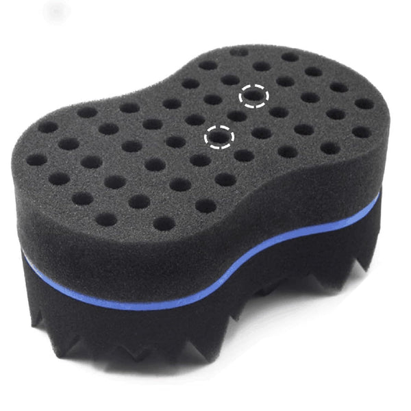 RioRand Hair Sponge Magic Barber Twist Curl Brush Sponge, Blue, 4.5 Inch (Pack of 1)