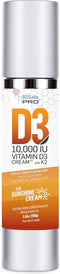 All Natural Vitamin D3 10000IU Cream, Maximum Strength, Fight Vitamin D Deficiency Naturally with Vitamin K2 & Olive