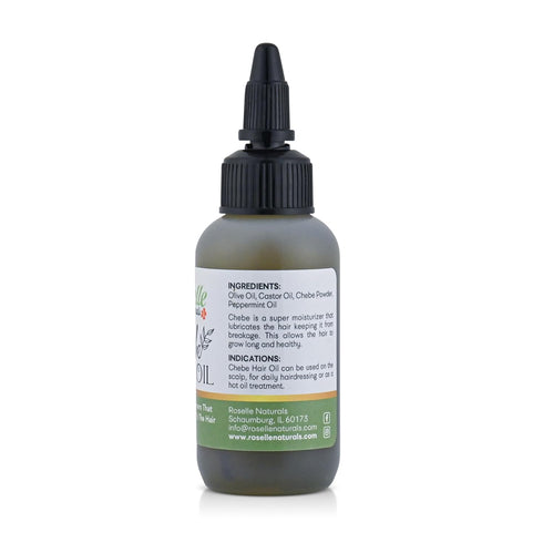 Roselle Naturals Chebe Oil for Hair Growth, Made in USA, 2 Fl Oz, Chebe Powder Hair Growth Oil