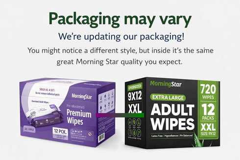 Morning Star 720 12 Packs Adult Wipes for Elderly - Wipes Thick Extra Large Disposable Washcloths for Adult Bathing