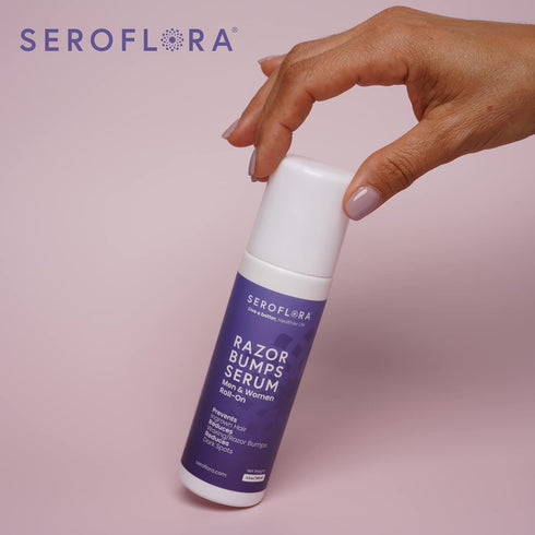 Razor Bumps Serum for Women, Ingrown Hair Treatment for Bikini Area, After Shave & Waxing, Roll-On for Face, Legs, Body