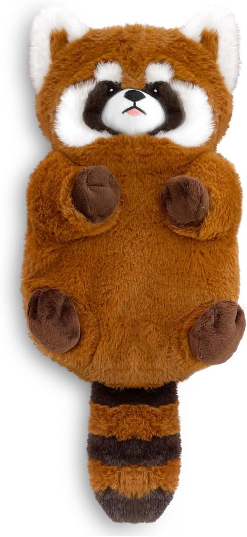 COMOIL Red Panda Microwave Heating Pad - 17"x8" Plush, Microwavable Stuffed Animal for Cramps, Neck, Muscles