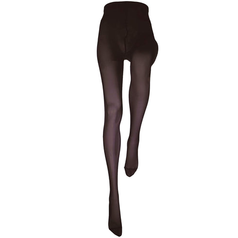 NuVein Compression Pantyhose, 15-20 mmHg Support, Women's Sheer Nylon Hosiery Tights, Black, Petite