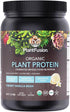 SOTRU Organic Vegan Protein Powder, Vanilla, 18.5 oz, 21 Servings, Plant Based with Superfoods