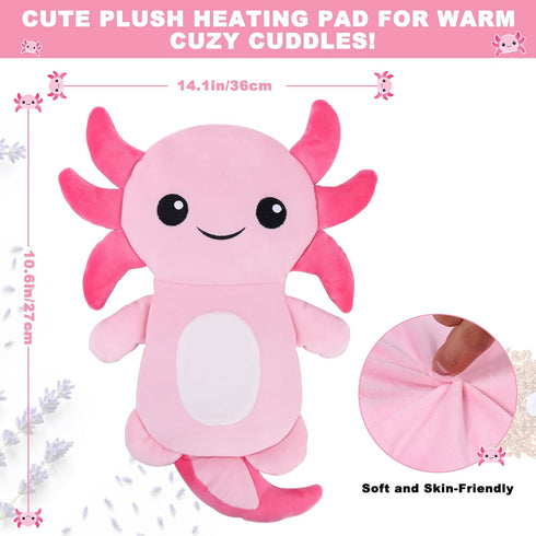 Microwave Heating Pads for Cramps, Cute Microwavable Period Heating Pad for Women & Girls, Stuffed Animals Moist Heat