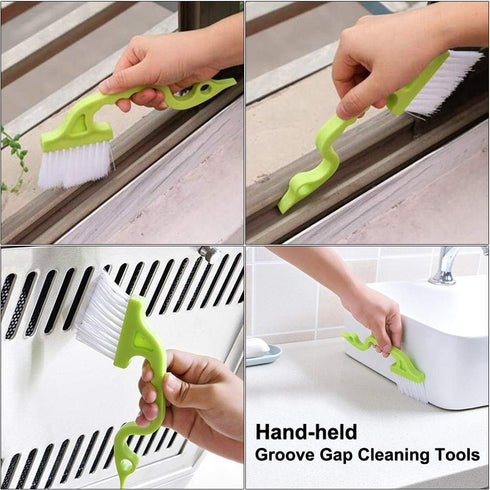 Window Track Cleaning Brush Kit, 5 Pack Multifunctional Handheld Crevice Brush for Blinds and Shutters