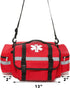 Empty First Aid Bag for Emergency Trauma Medical Organizer, Shoulder Carry Bag 13 x 9 x 7, Red