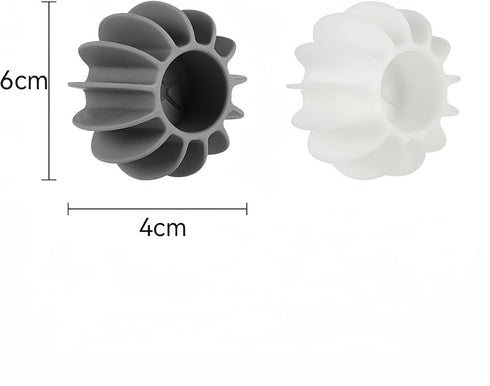 Reusable Laundry Balls Tangle Free for Washing Machines, Silicone Steamer Dryer Balls (8pcs: 4 White + 4 Gray)