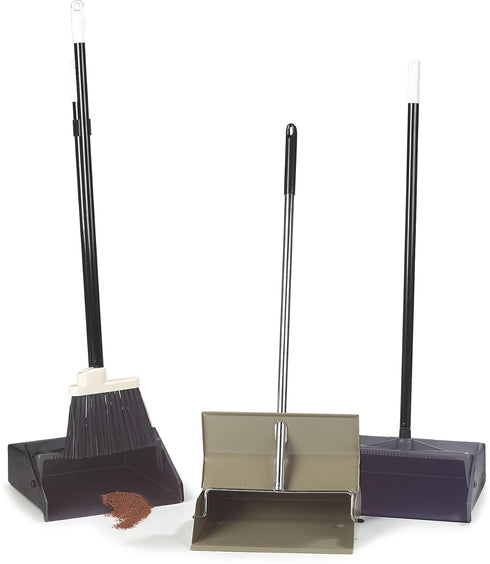 Carlisle FoodService Products Duo-Pan Upright Dust Pan, 30 Inches, Black for Floor Cleaning