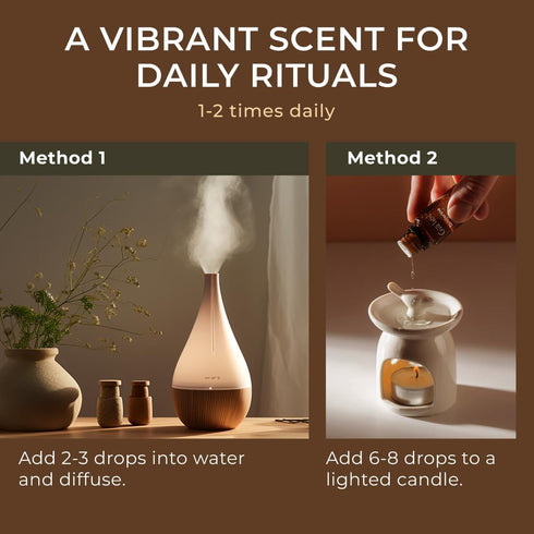Tangerine Essential Oil for Diffuser - 0.34 Fl Oz - 100% Pure Natural Oil for Skin, Massage, DIY Fragrances & Candle