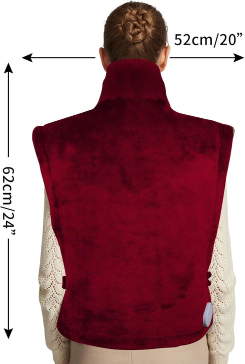 RUQIJI 26" 35" Technology&12 Settings, x Neck&Shoulder&Back Heating Pad with Fast-Heating Temperature Pain Relief