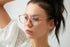 FONHCOO Blue Light Blocking Glasses for Men and Women, TR90 Round Anti Blue Light Eyeglasses, Shiny Champagne