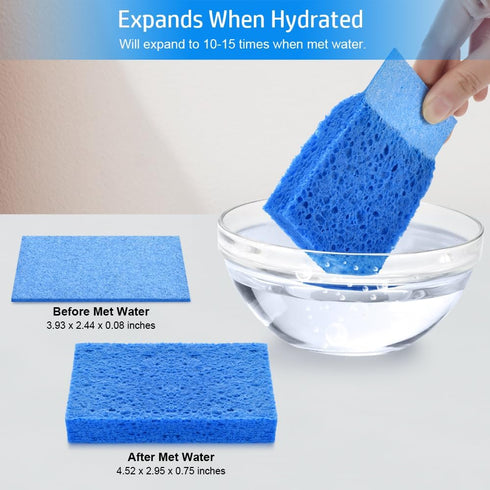 Mcyye 4PCS Compressed Kitchen Sponges for Household Use, Zero Scratch Scrub Dish Sponge Kitchen, Dual Sided
