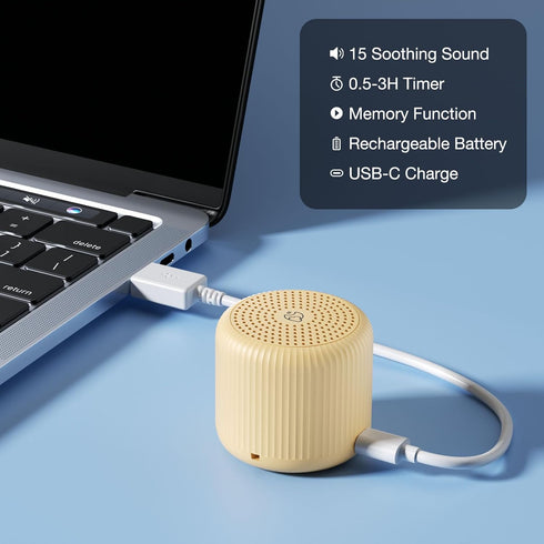 Machine,15 White Noise Machine Baby Portable Sound Machine,LEICEX Travel Sound Non-Looping Sound Timer and Memory Play