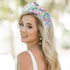 XIMA 3 PCS Sequin Headbands for Women and Girls, Neon Rainbow Sparkle Statement Top Knot Holiday Hair Accessories