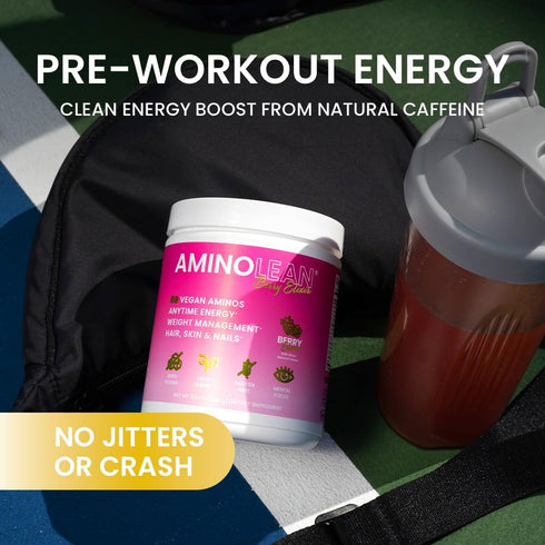 RSP NUTRITION AminoLean Pre Workout - Clean Energy with No Jitters - Vegan Friendly with Added Biotin, 30 Servings