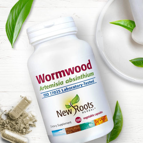 NEW ROOTS HERBAL Wormwood (100 Veg Caps) - Non-GMO & Gluten Free - Support for Appetite, Digestion, Intestinal Balance