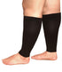 Runee Extra Wide Calf Compression Sleeve - Leg Support for Wide Calves, Relief from Swelling & Varicose Veins (Black)