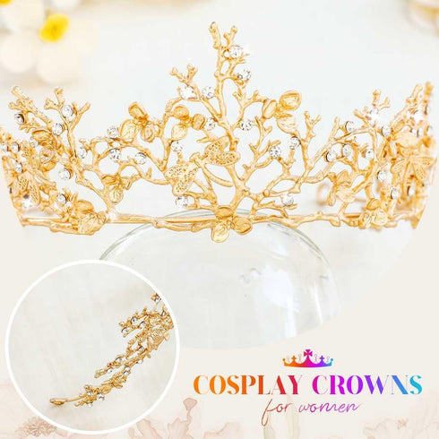 Yean Adult Tiaras and Crowns Gold Wedding Princess Queen Crown Baroque Vintage Hair Accessories
