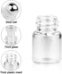 Wresty 25 Pcs Clear Glass Mini Roll On Bottles, Empty Essential Oil Roller Ball Bottles with Black Cap (1ml)