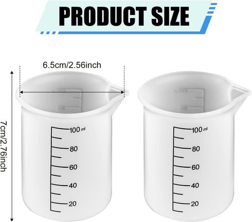 2pcs Silicone Measuring Cup for Laundry Detergent Dispenser, Liquid Detergent with Scale Marks for Precise Measurement