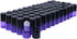 Wresty 60 Pcs Mini Purple Glass Roller Ball Bottles, 1ml Refillable Empty Sample Vials for Essential Oils, with Opener