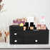 Makeup Organizer for Vanity, Large Countertop Organizer with Drawers, Cosmetics Storage for Skin Care, Brushes, Eyeshadow, Lotions, Lipstick,Nail Polish.Great for Dresser, Bathroom, Bedroom, Black by Decorcode