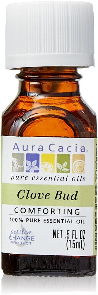 Aura Cacia 100% Pure Clove Bud Essential Oil, GC/MS Tested, 15 ml