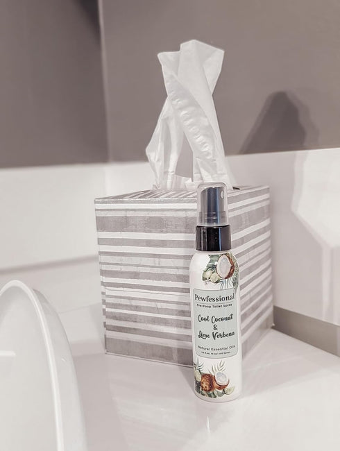 Pewfessional Poop Spray for Toilet, Pre Poo Bathroom Odor Eliminator, 2.5 Ounce, 5 Bottles Travel Size