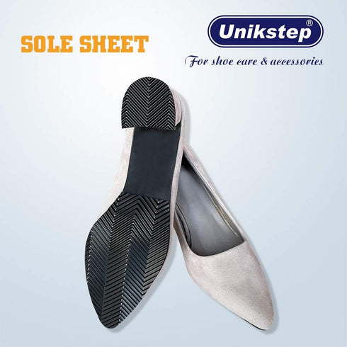 Unikstep 2 Pairs Shoe Sole Repair Rubber Sheets, Anti Slip Noise Reduction Grips, Size 7.1x4.7 Inches