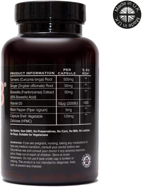 Allevi8 Ayurvedic Medicine, Frankincense, Turmeric, Ginger, Black Pepper, Vitamin D3, 2 Months Supply
