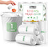 1 Gallon 110 Counts Strong Trash Bags - Clear Garbage Bags for Home Office Kitchen