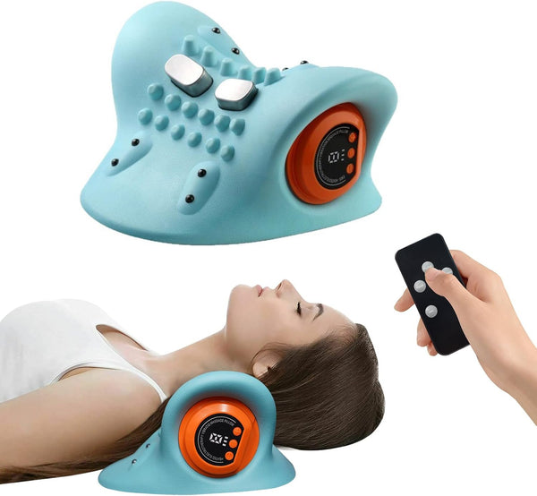 seektik 2026 Upgraded 3-in-1 Neck Massager, Portable Cervical Traction Device, 3 Heat Levels