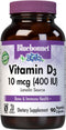 Bluebonnet Nutrition Vitamin D3 400 IU Vegetable Capsule, 90 Count - Aids Muscle & Skeletal Growth, Non-GMO