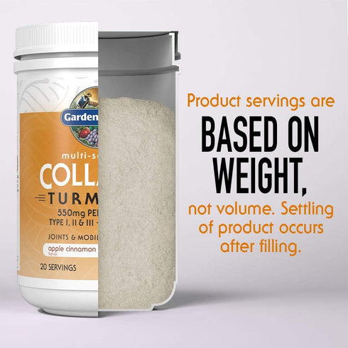 Garden of Life Multi-Sourced Protein Hydrolyzed Collagen Peptides Powder - for Joints Mobility, Apple Cinnamon,