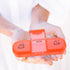 TOPPERFUN 21-Compartment Rainbow Weekly Pill Organizer Portable Plastic Medicine Storage Box with Flip Lid for Travel