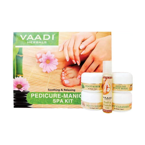Vaadi Herbals Pedicure Manicure Kit with Grapeseed Extract and Fenugreek - 135 Grams - All Natural, Soothing, Relaxing