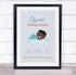 The Card Zoo New Baby Birth Details Christening Nursery Dark Skin Straight Hair Boy Print