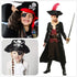 Pirate Eye Patches 2 Pack, Adjustable Amblyopia Lazy Eye Patches for Adults and Children, Black