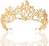 Yean Adult Tiaras and Crowns Gold Wedding Princess Queen Crown Baroque Vintage Hair Accessories