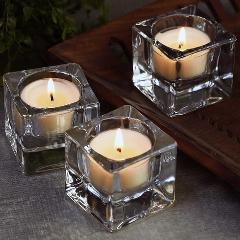 Set 36-4 DEYBBY Natural Scented Soy Wax Tealight Candles Bulk, Jasmine Aromatherapy Luxury Tea Candle of Hour Burning