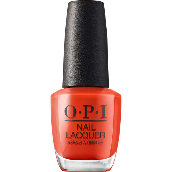 OPI Nail Lacquer Nail Polish, Opaque Bright Orange Crème, Vegan, Fast Drying
